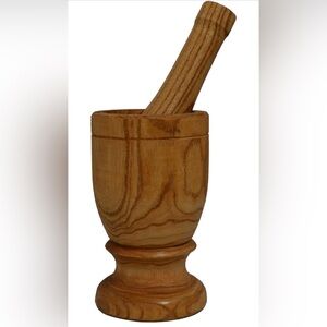 Wooden Mortar and Pestle Set